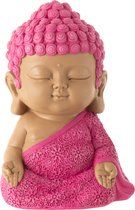 J-Line figuur Monnik Zen - polyresin - roze