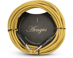 Áengus Gold Tweed Gitaarkabel Instrumentkabel - 6.35mm mono jack plug recht/recht - 6 meter