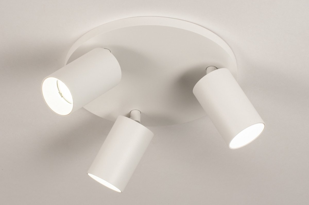 Lumidora Opbouwspot 74321 - DANI - 3 Lichts - GU10 - Wit - Metaal - Badkamerlamp - IP21 - ⌀ 25 cm
