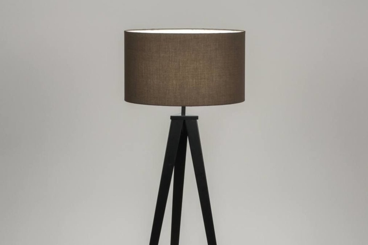 Lumidora Vloerlamp 30882 - ANTIQUA - E27 - Zwart - Bruin - Metaal - ⌀ 51 cm