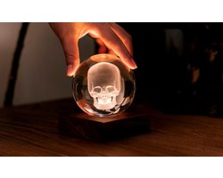 Gingko - Amber Crystal Ball Night Light - Skull - Schedel