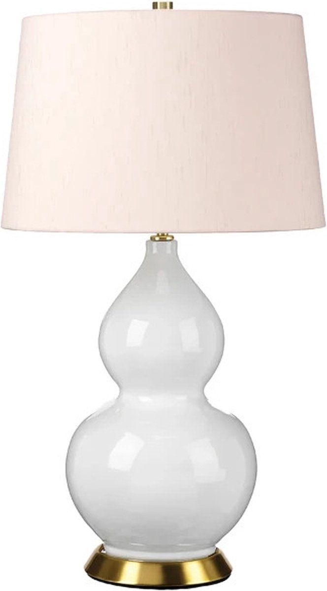 Elstead Lighting LED Tafellamp ISLA | 1X E27 Max 60W | Aged Brass, White, Pink
