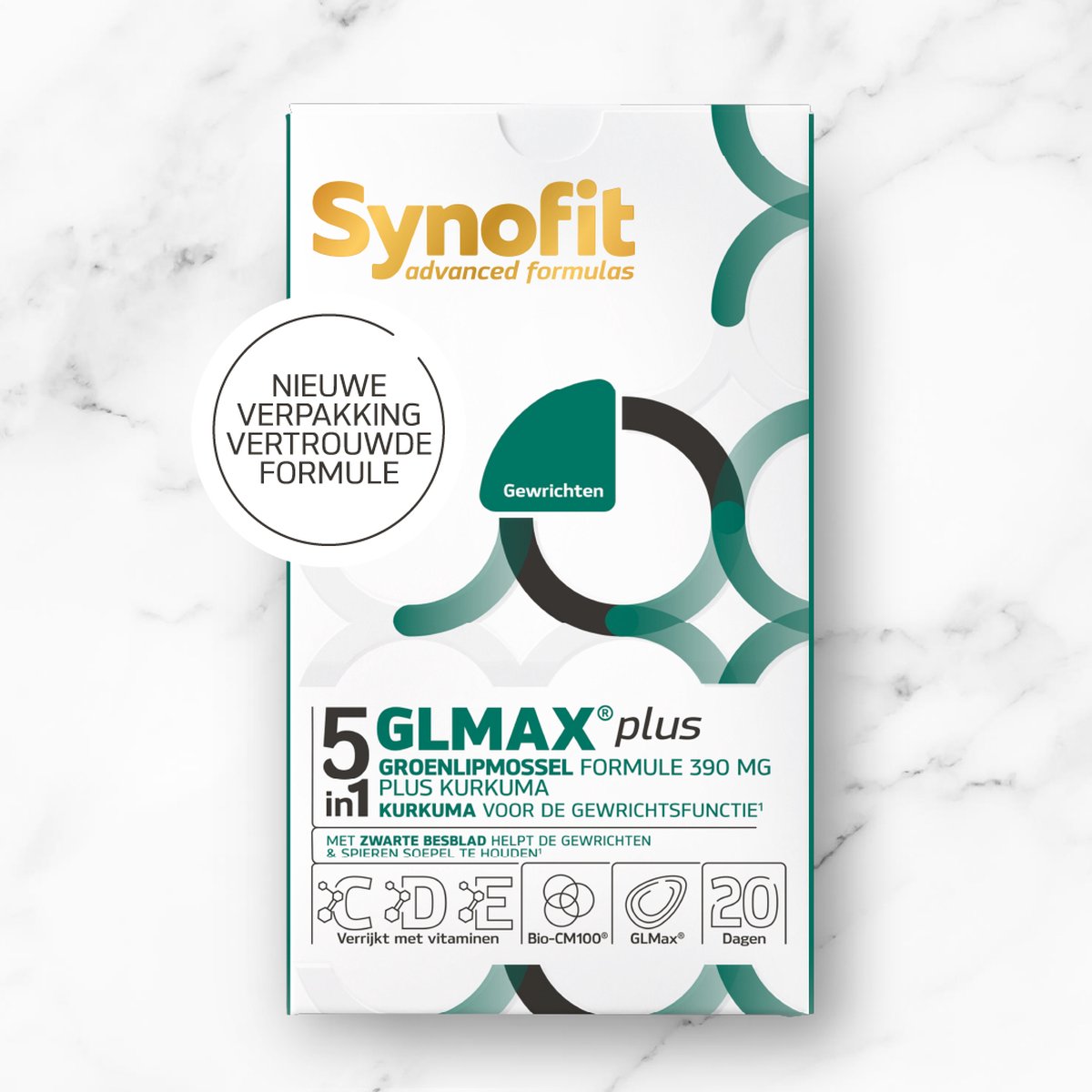 Synofit GLMax® plus 5 in 1 groenlipmossel -2x60 softgels