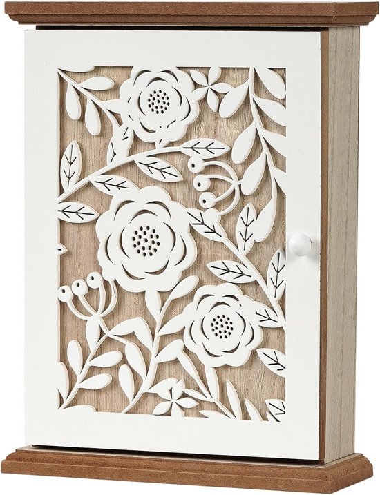 Boite a clé,Porte-clé mural rustique, boîte de rangement décorative