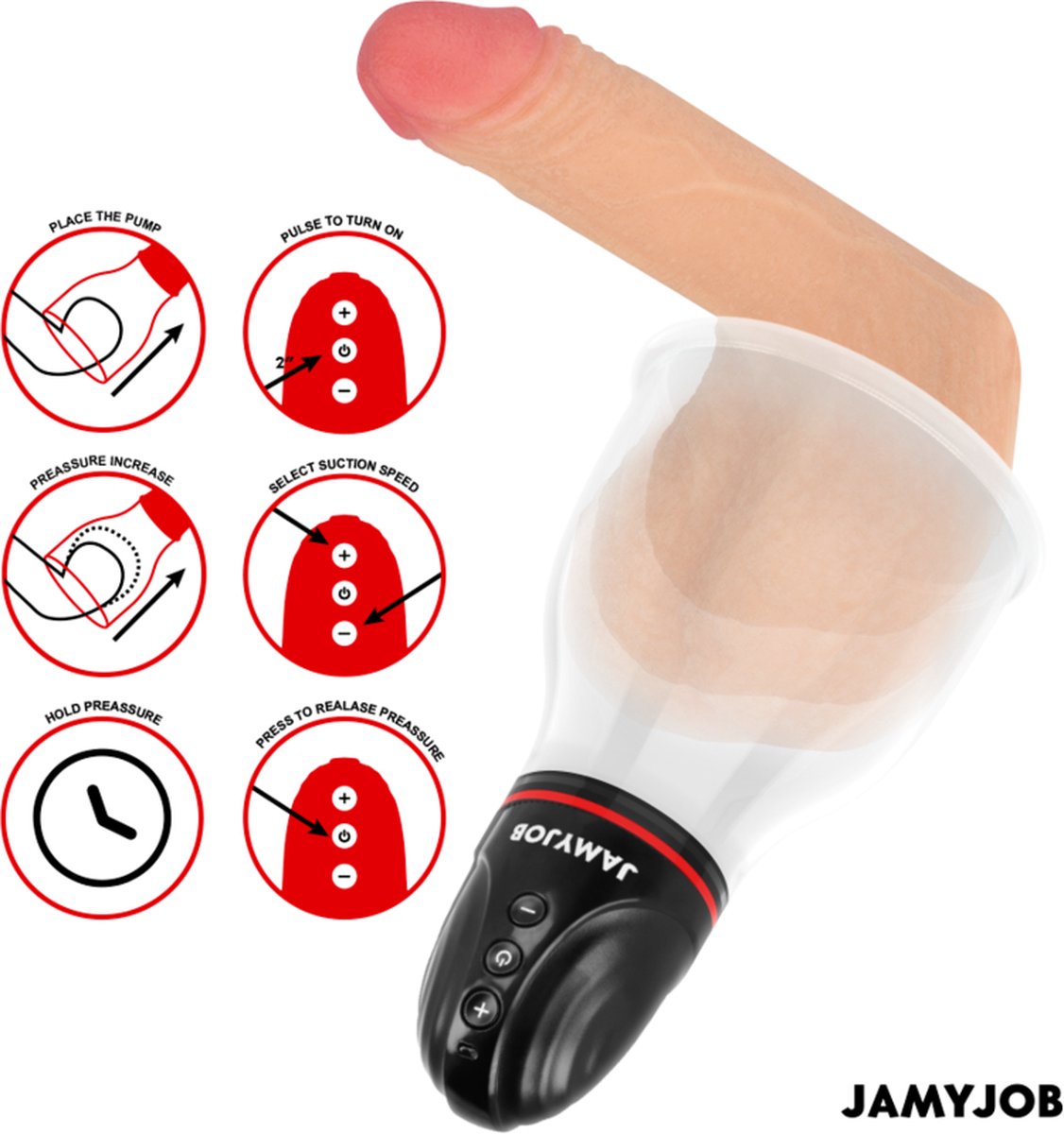 JAMYJOB - XPAND LITE AUTOMATISCHE TESTIC POMP 3 ZUIGNIVEAUS GRIJS | TESTIC POMP | MASTURBATOR | SEKSSPEELTJES VOOR MANNEN | SEX TOYS VOOR MANNEN