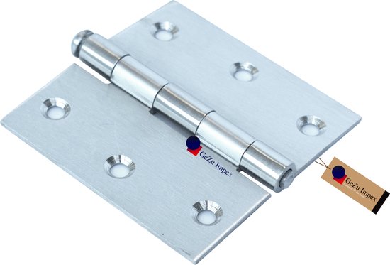 GeZu Impex Charnière carrée 75 x 75 mm Acier Inoxydable