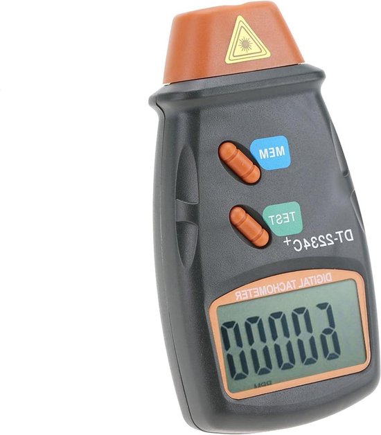 Tachimetro Digitale DT-2234C+ - Contagiri Senza Contatto, LCD Display, Alta Precisione 2.5-99999 RPM, Include Nastro Riflettente - Foto 7