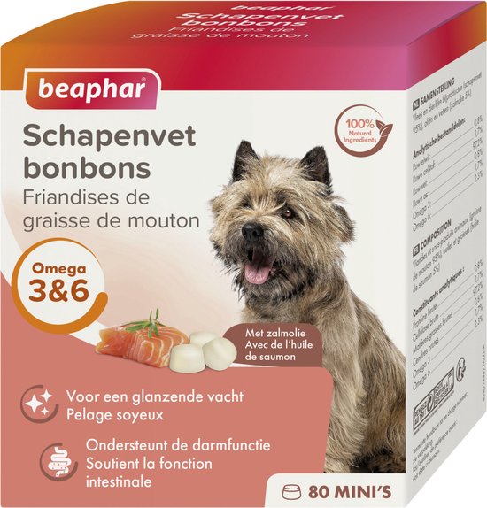 Beaphar Schapenvet Bonbons Mini Zalm 245 gr