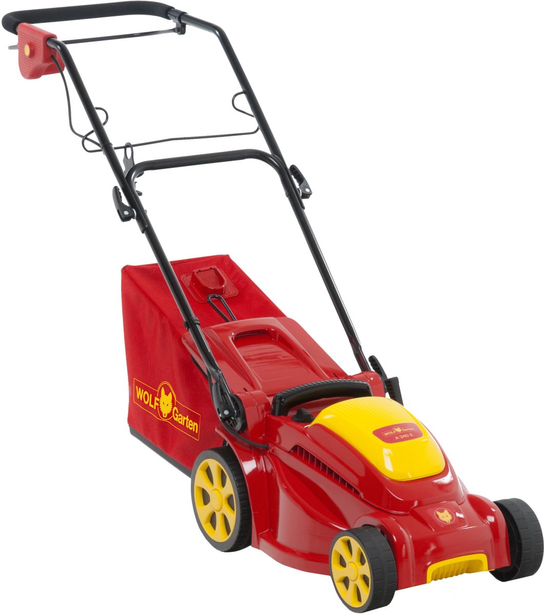 WOLF-Garten A 340 E Elektrische Grasmaaier - 1400 W - 34 cm maaibreedte - 30 liter opvangbak - centrale hoogte-instelling
