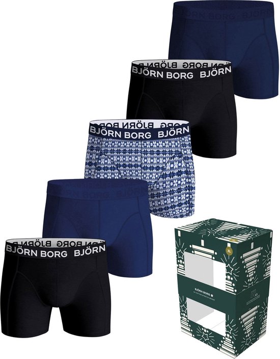 Bjorn Borg Boxers Cotton Stretch 5-Pack Blauw - Maat L - Heren - Boxershorts