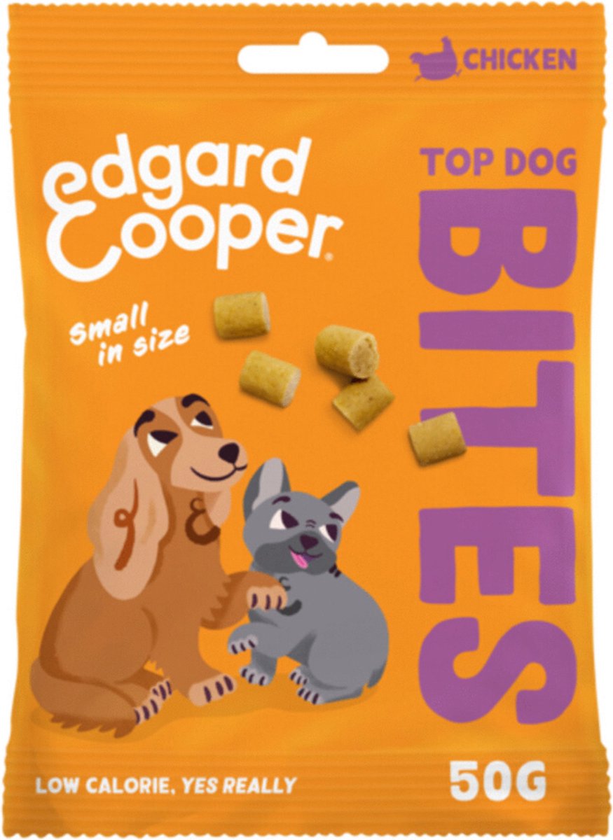 Edgard & Cooper Bites Small 50 g - Hondensnacks - Kip