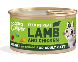 Edgard & Cooper Kattenvoer Chunks Lam - Kip 85 gr