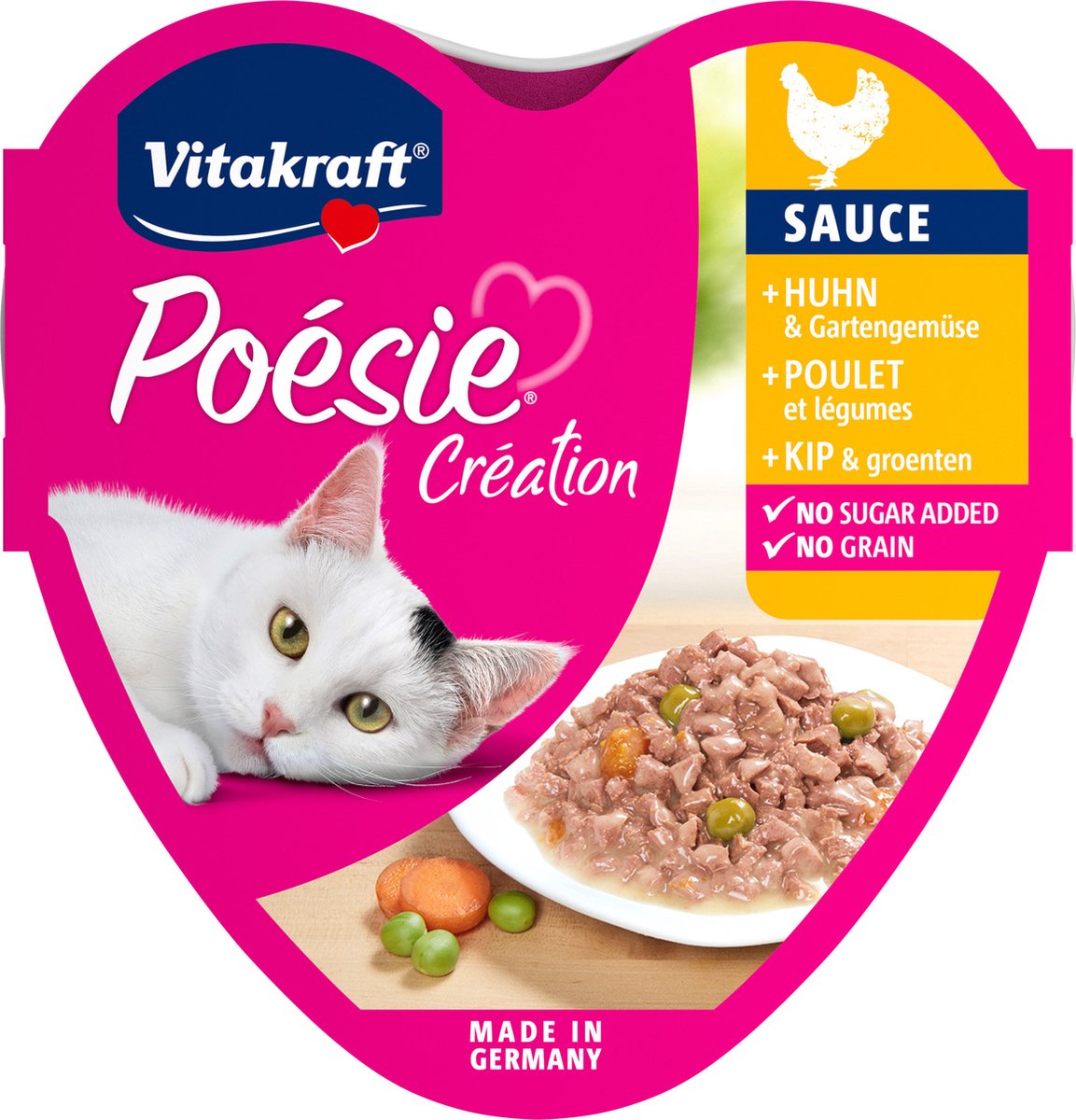 Vitakraft Vitakraft Poésie Creation In Saus Alu 85 g - Kattenvoer - Kip&Groente