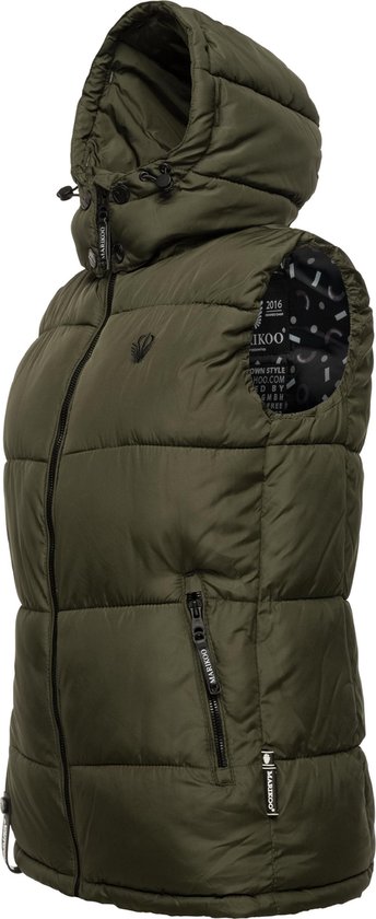 Marikoo Eisflockhen Bodywarmer Femme - Coupe-vent et imperméable - Olive - M