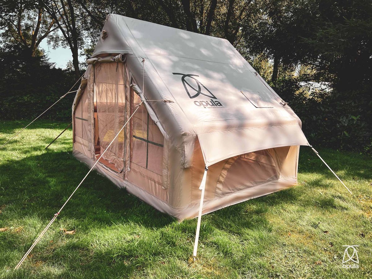 Opula Tents 3 - 100% opblaasbare glamping tent - Sand - 3 personen - 2 x 3 x 2,1 meter (lxbxh) - Doek 420D Oxford scheurvast Polyester - vloer dik PVC kuipzeil – foto 2