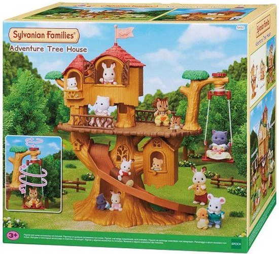 Sylvanian Families 5450 Avontuurlijke boomhut- te combineren met 5451 Blok hut