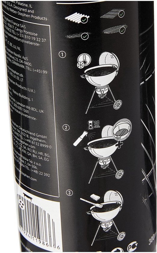 Illustraties voor het gebruik van een Weber grill.