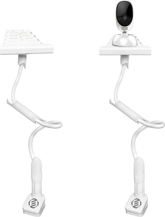 Raxfekro Universele babyfoonhouder, clip babycamerahouder, babymonitorhouder, mobiele telefoonhouder, compatibel met de meeste babyfoons voor kinderbedden