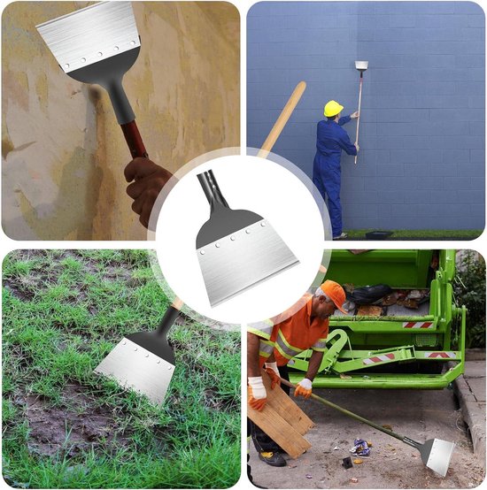 Pelle de jardin multifonctionnelle pour nettoyer le jardin - Pelle plate en acier - Outil végétal pour le désherbage - 21 cm