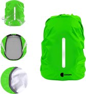 CoHomy - Sac à dos imperméable - Imperméable - 25 à 35 litres - Universel - Réfléchissant - Vert clair - Paquet de 2