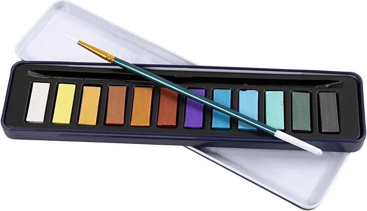 CC Waterverf set Metallic 12 Kleuren