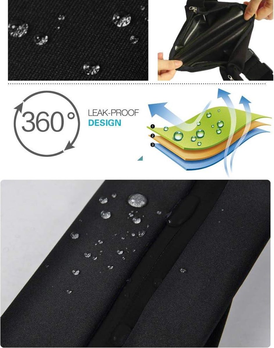 Build & Fitness Loopriem, inklapbare riem, sleutelclip, telefoonhouder voor hardlopen, looptas voor mannen en vrouwen, compatibel met alle iPhone en