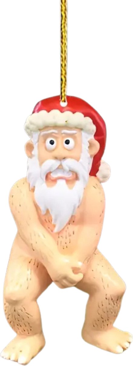 Kerstman cartoon kerstballen van plastic set van 6 stuks van Bovista.