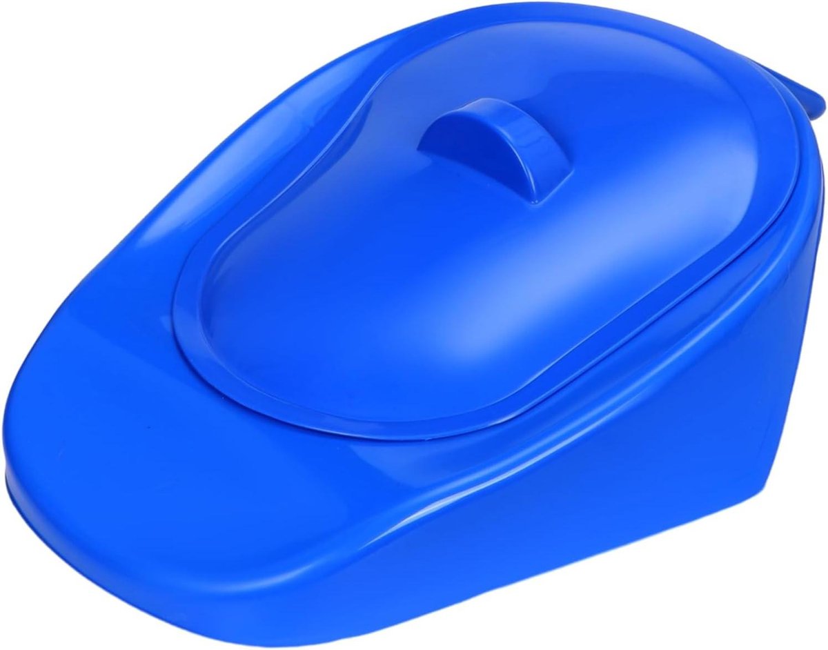 Goedkoopste Bedpan met deksel - steekbak - kunststof - patiëntenpan - nachtpot - urinoirs - voor mannen - vrouwen - ouderen - blauw