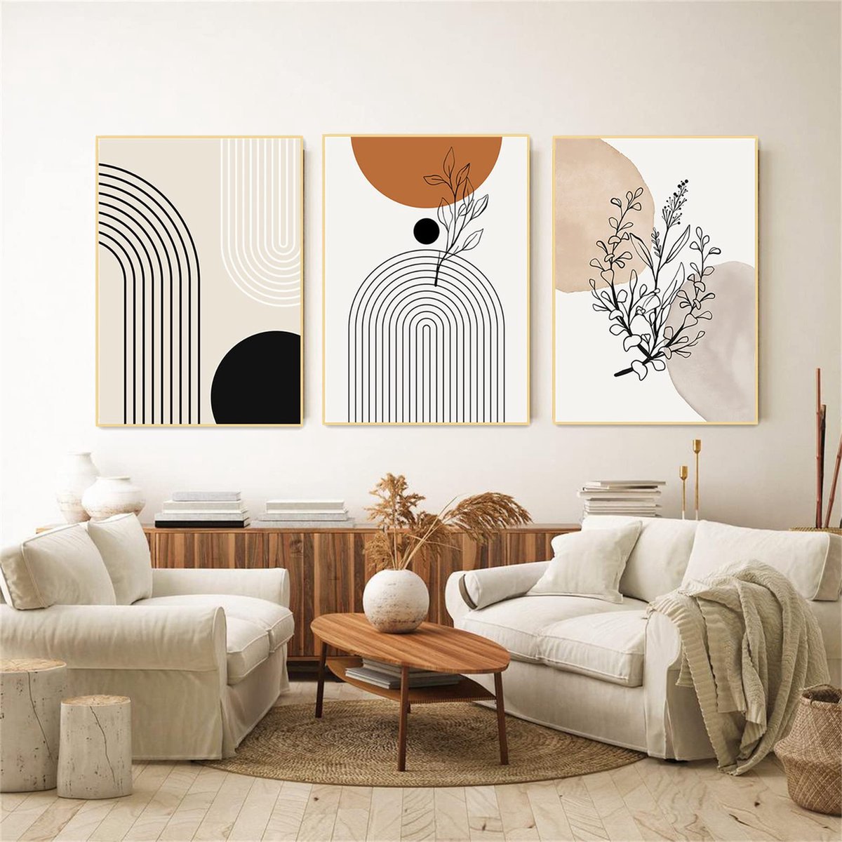 Posters - Kleurrijk abstract schilderij / Set van 3 Posters - Kleurrijk abstract schilderij / Set van 3