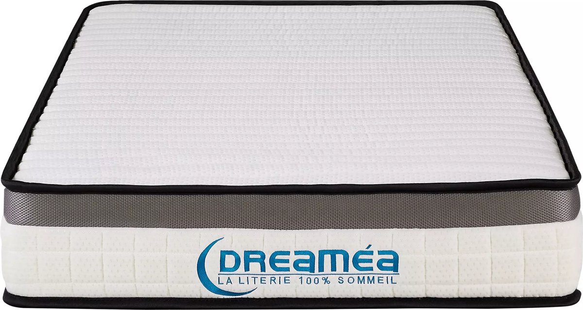 Vente-unique Matras 90 x 200 cm – Schuim met vormgeheugen – 19 cm dik – ORTHOMEMORY II van YSMÉE L 200 cm x H 19 cm x D 90 cm Wit