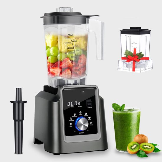Krachtige Blender 2200W - Smoothie Maker met Zelfreinigingsfunctie