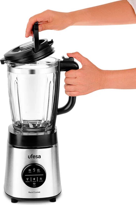 Ufesa Rock Crystal 1,75 l Blender voor op aanrecht 1800 W Zwart, Roestvrijstaal van Ufesa — afbeelding 3