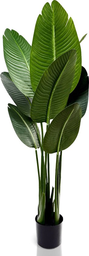 IvoQ Strelitzia Kunstplant 120 cm – Duurzaam, Realistisch, Stijlvol en Onderhoudsvrij