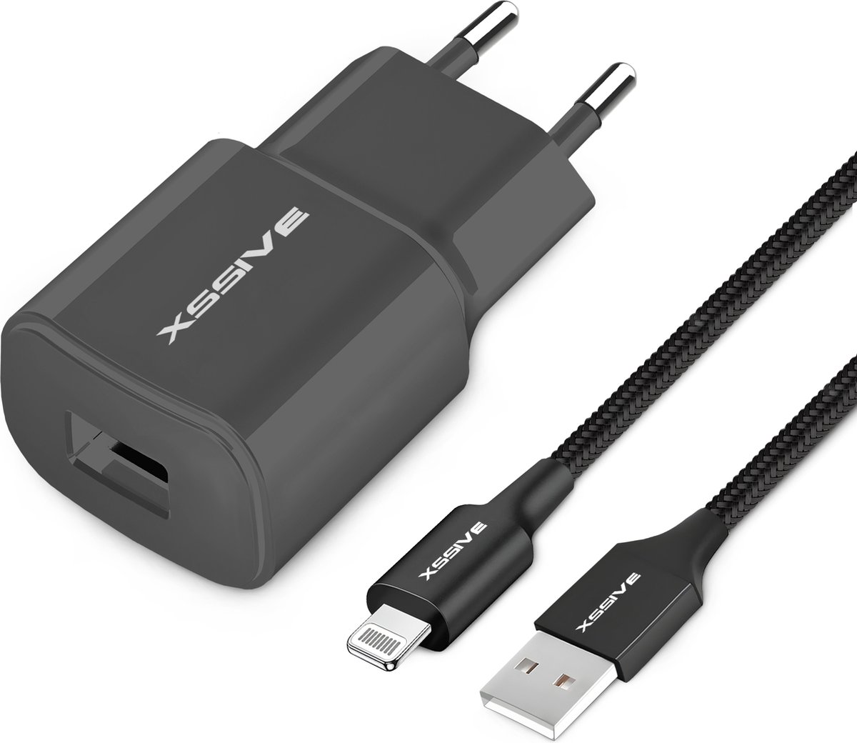 Oplader met 1 Meter Kabel - Geschikt voor AirPods, iPhone met Apple Lightning aansluiting