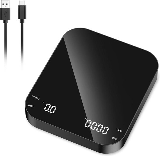 TradeShopTraesio LCD digitale weegschaal met tarra-knop, 1 g tot TradeShopTraesio LCD digitale weegschaal met tarra-knop, 1 g tot