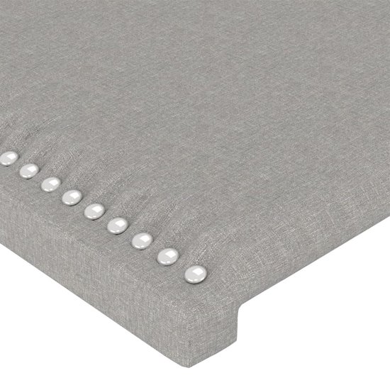 The Living Store Cadre de lit VPPXX - 203 x 146 x 118/128 cm - gris clair