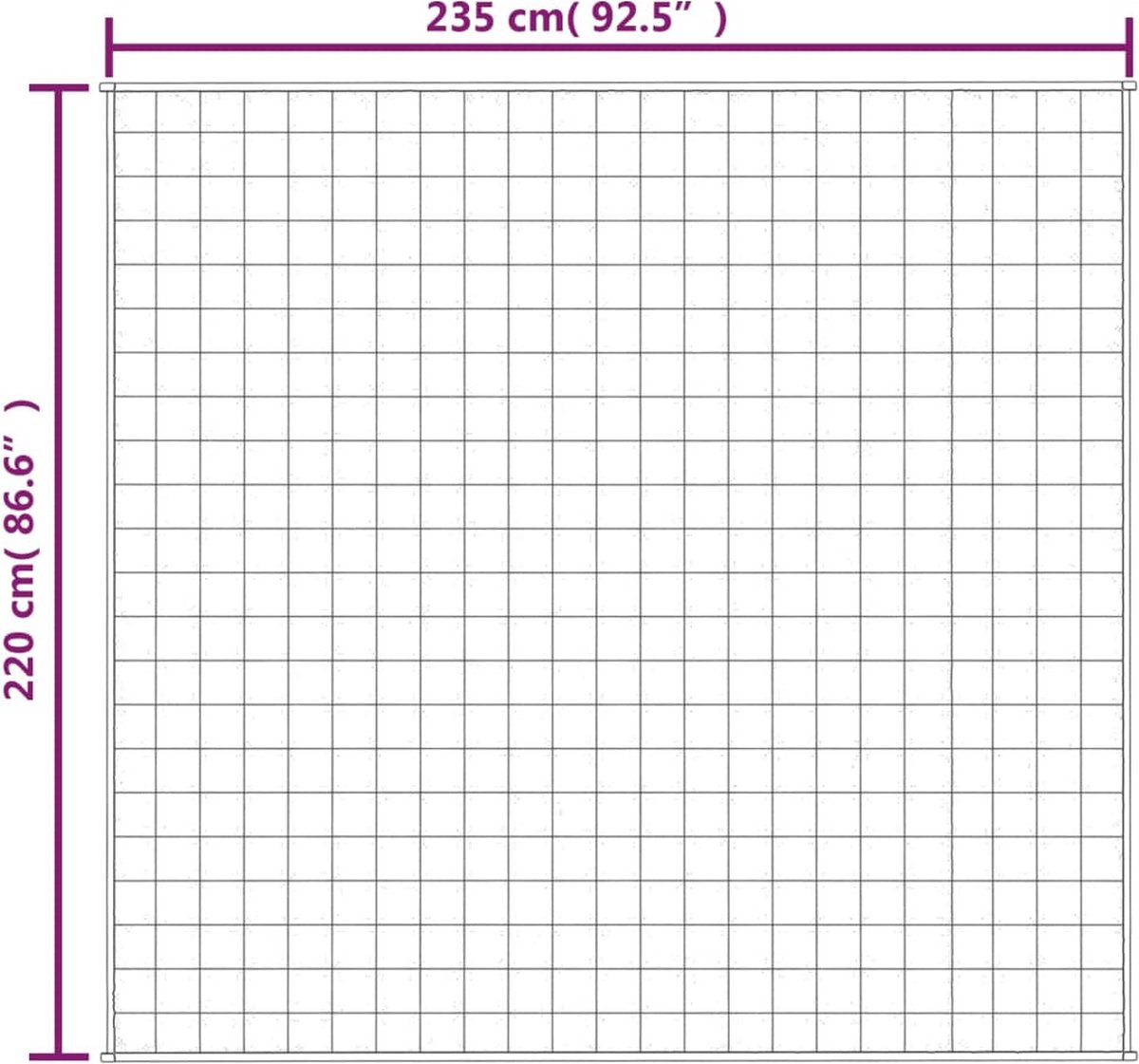 vidaXL Verzwaringsdeken 220x235 cm - Grijs - 15 kg Slaapproblemen - Verzwaringsdeken - Weighted Blanket - Rustig Slapen - Goede Nachtrust