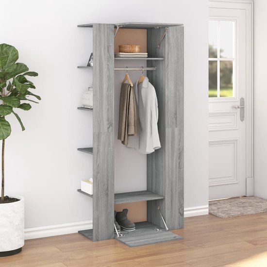 vidaXL Kledingkast 82,5x51,5x180 cm bewerkt hout sonoma eikenkleurig