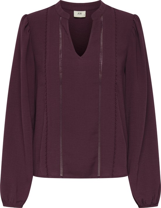 Chemisier Jacqueline de Yong Jdyrachel Life L/s V col V Wvn 15355360 Maroon Banner Femme Taille - M