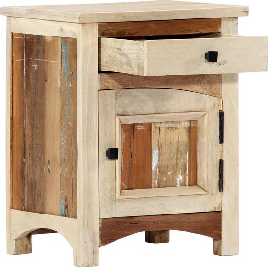Table de chevet vidaXL - Bois de récupération Massief - 40 x 30 x 50 cm Table de chevet - Massief Hout - Meubles Vintage - Style industriel - Meubles de chambre