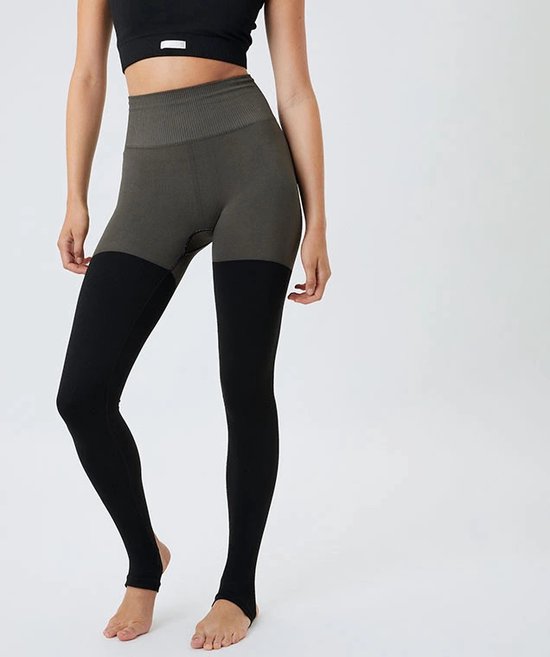 Björn Borg - Dames - Sthlm Seamless Open Heel Tights - Groen/Multicolour/Zwart - Maat L / XL van Merkloos — afbeelding 5