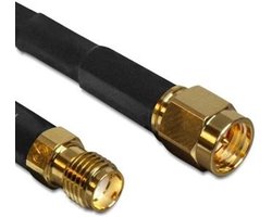 SMA (m) - SMA (v) verlengkabel - CFD200/RF200 - 50 Ohm / zwart - 15 meter
