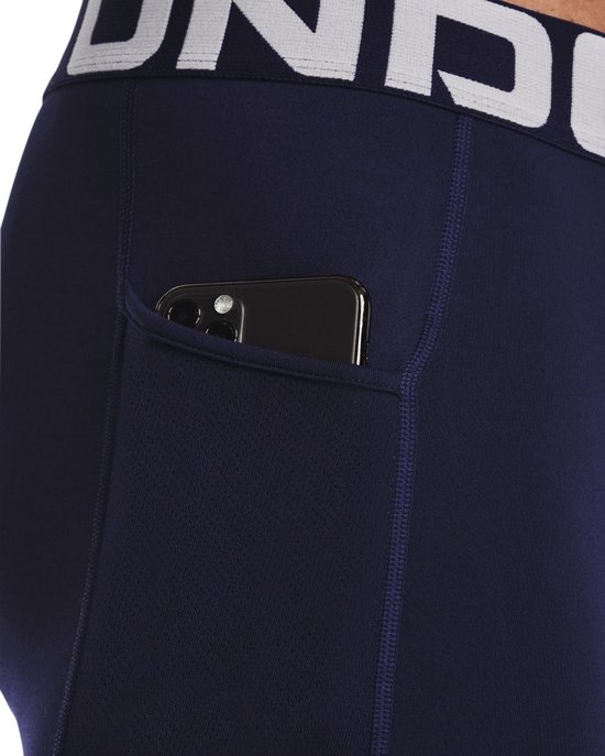 Under Armour UA CG Armour Leggings-BLU Heren Sportlegging - Midnight Navy - Wit — afbeelding 2