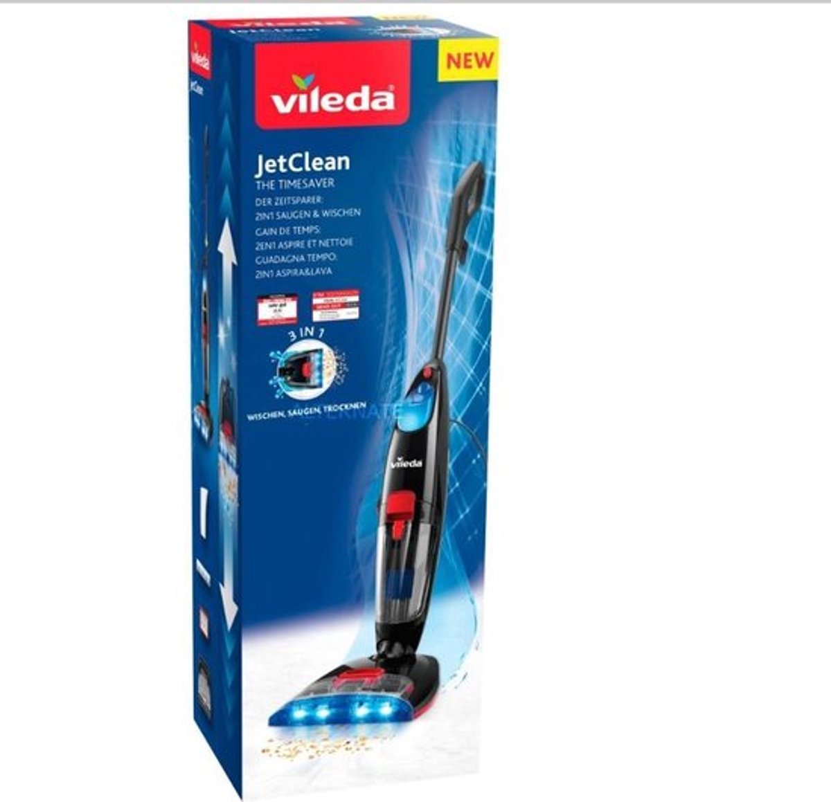 Aspirateur et nettoyeur Vileda JetClean 3-en-1 bol