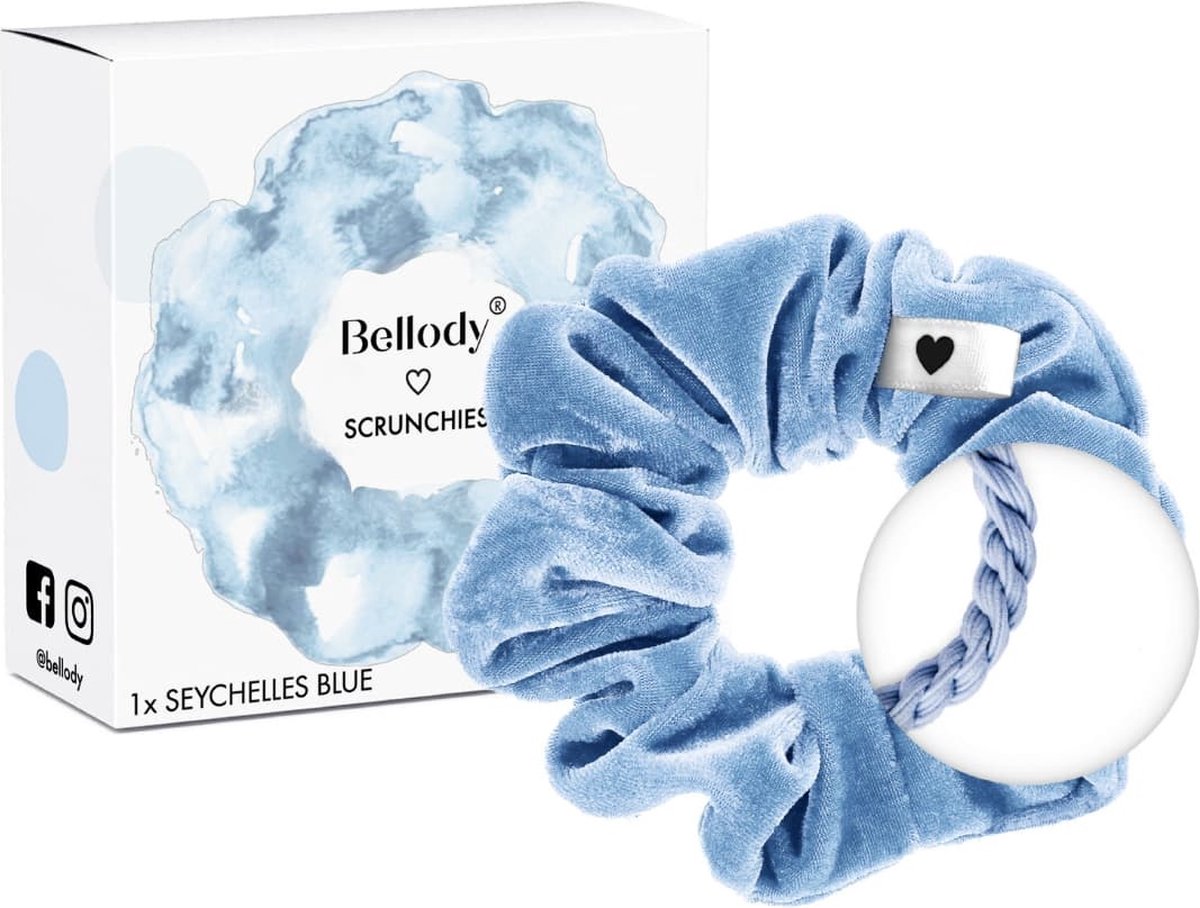 Bellody - Scrunchie Haargummie - Lichtblauw