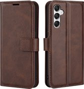 Coverup Deluxe Book Case - Convient pour Samsung Galaxy A05s Case - Marron foncé
