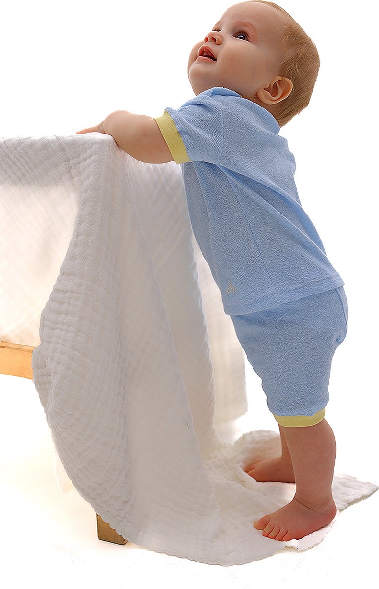 RobyKris Baby T-shirt & broekje - Tweedelige set - Blauw - Maat 74-80