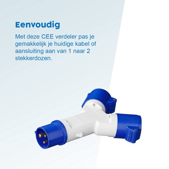 ProPlus CEE Splitter - 2-weg, 16 Ampère, 230 Volt - IP44 | bol