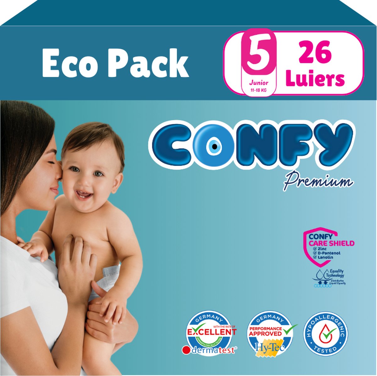 Goedkoopste Confy Premium - Maat 5 - (11kg-18kg) - 26 Luiers