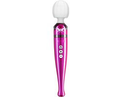 Pixey DeLuxe - Pink Chrome Edition - Oplaadbare Wand Vibrator - de krachtigste die er is